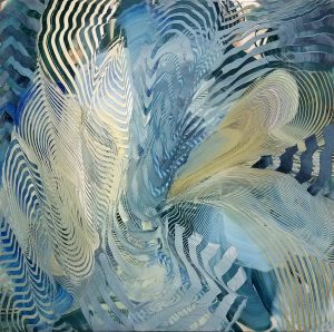 Lorene Anderson, Upswing, 2016, acrylic on canvas, 30" x 30"